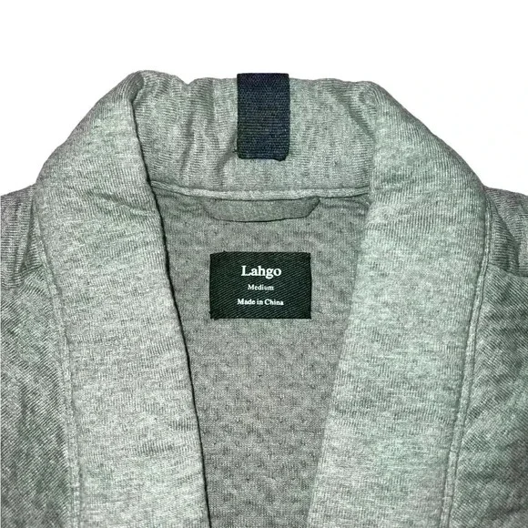 NEW Lunya Lahgo Men’s Restore Double Faced Cardigan Sweater M Green Heather.